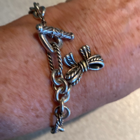 David Yurman sterling silver with gold bow bracelet - Picture 4 of 5